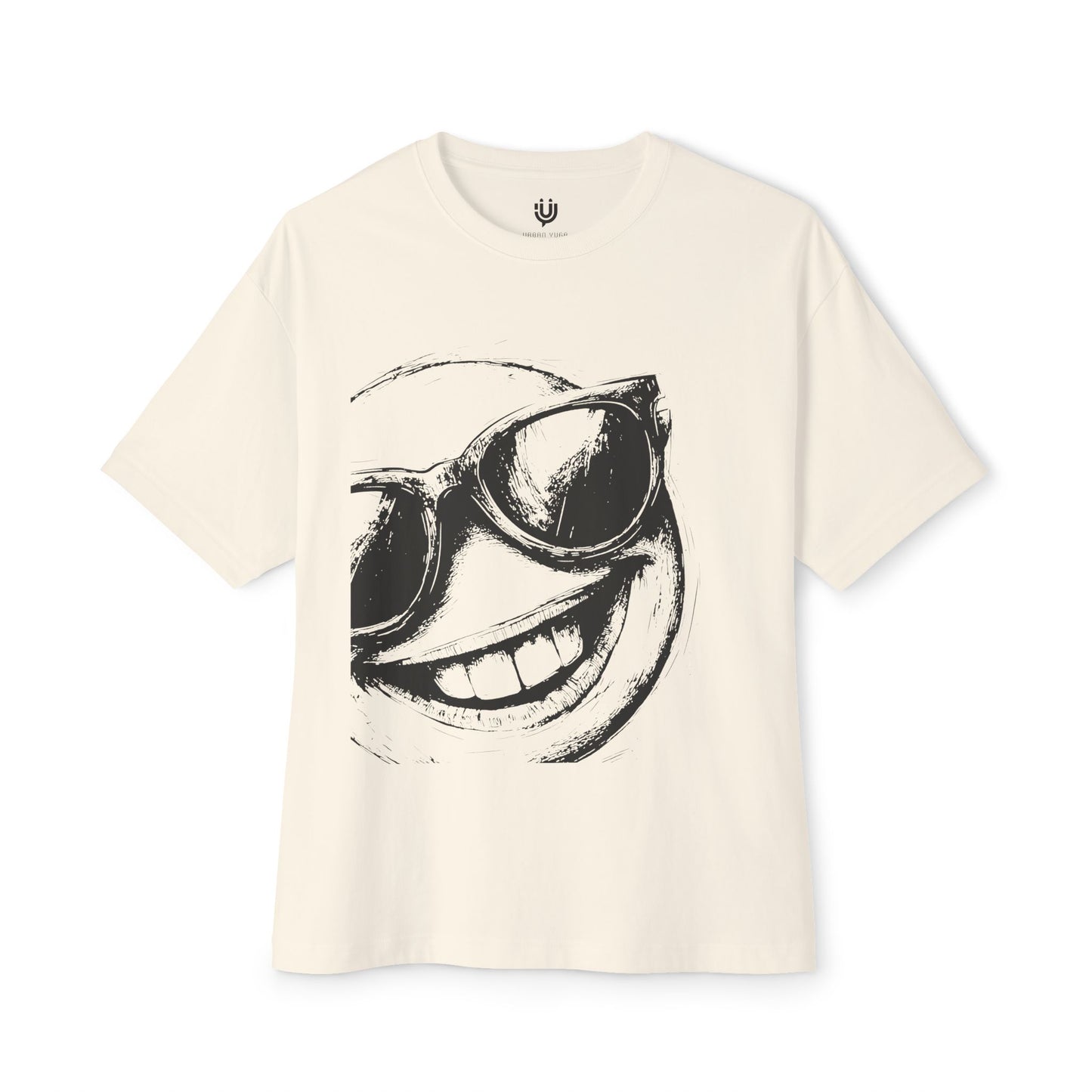 Smiley Vibes Oversized Boxy Tee