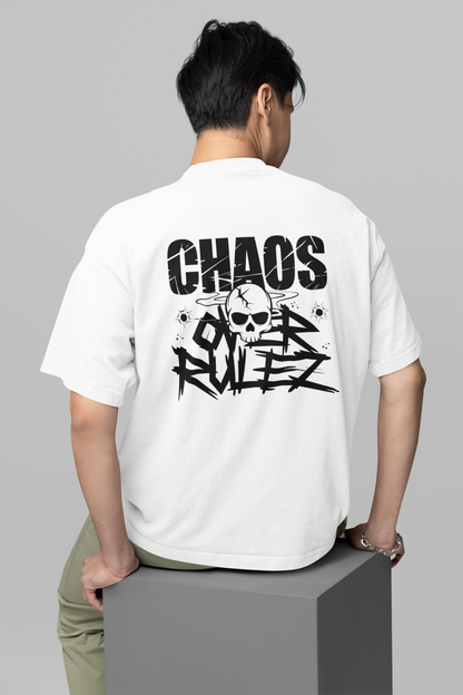 Chaos Over Rules - Unisex Oversized Boxy Tee