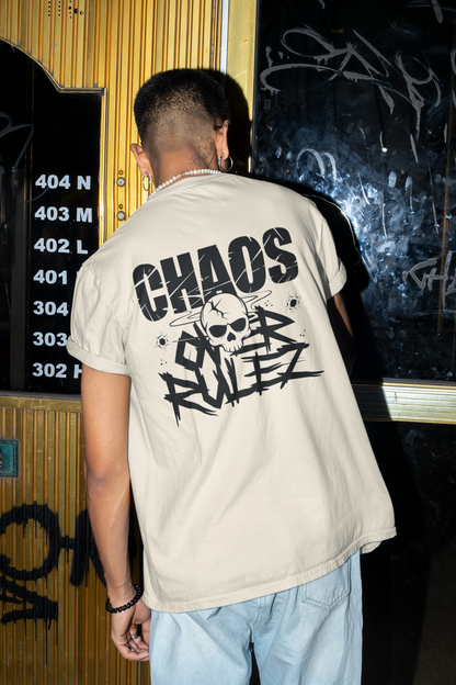 Chaos Over Rules - Unisex Oversized Boxy Tee