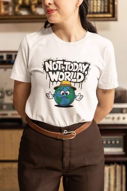 Unisex Jersey Short Sleeve Tee - Not, Today, World.