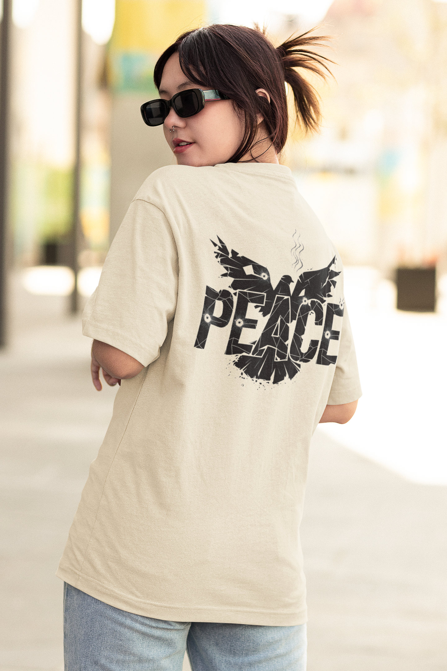 Peace - Unisex Oversized Boxy Tee